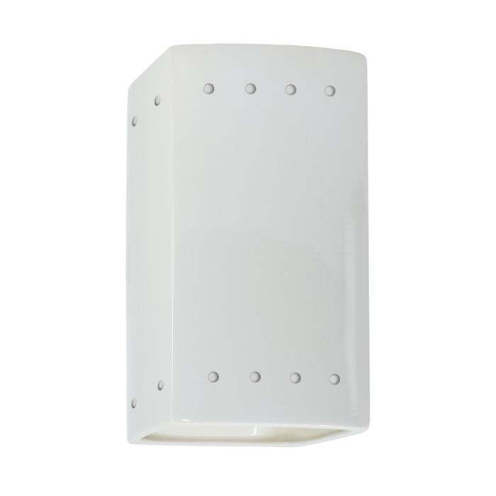 Justice Designs CER-5925W-WTWT LED Wall Sconce, Gloss White