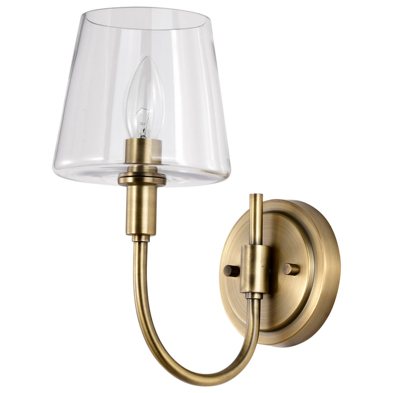 Nuvo Lighting 60-7881 One Light Wall Sconce, Vintage Brass