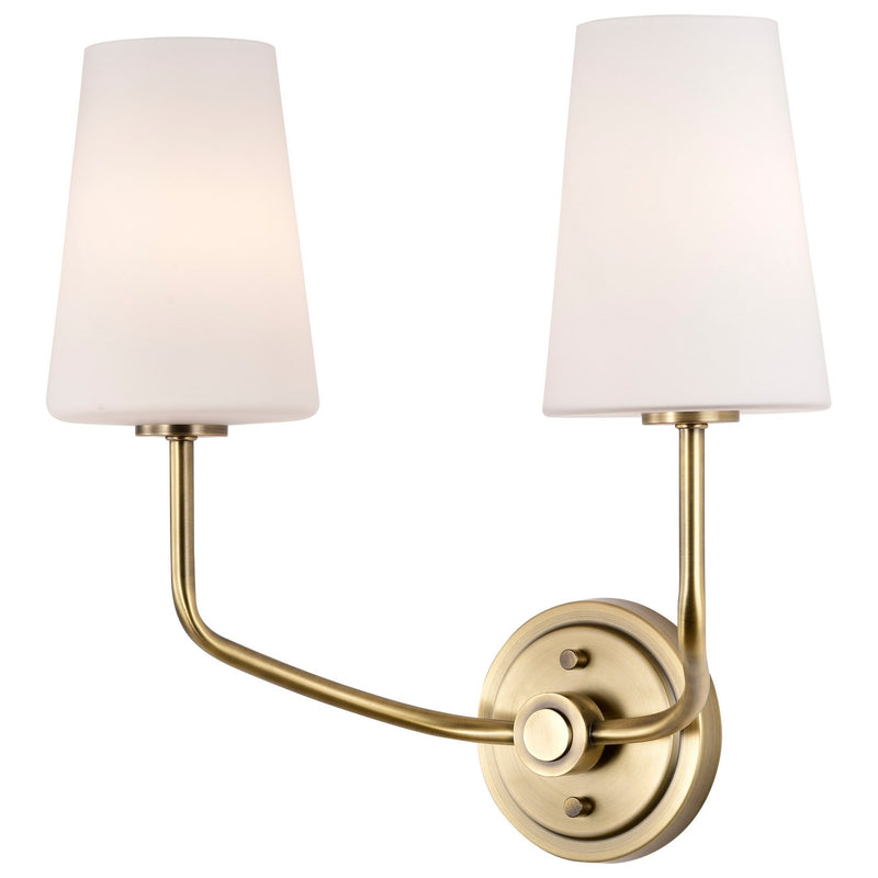 Nuvo Lighting 60-7882 Two Light Wall Sconce, Vintage Brass