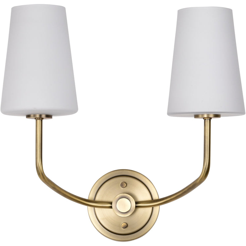 Nuvo Lighting 60-7882 Two Light Wall Sconce, Vintage Brass