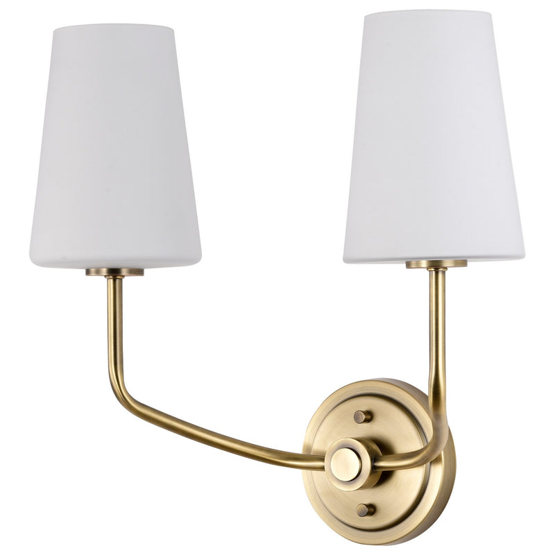 Nuvo Lighting 60-7882 Two Light Wall Sconce, Vintage Brass