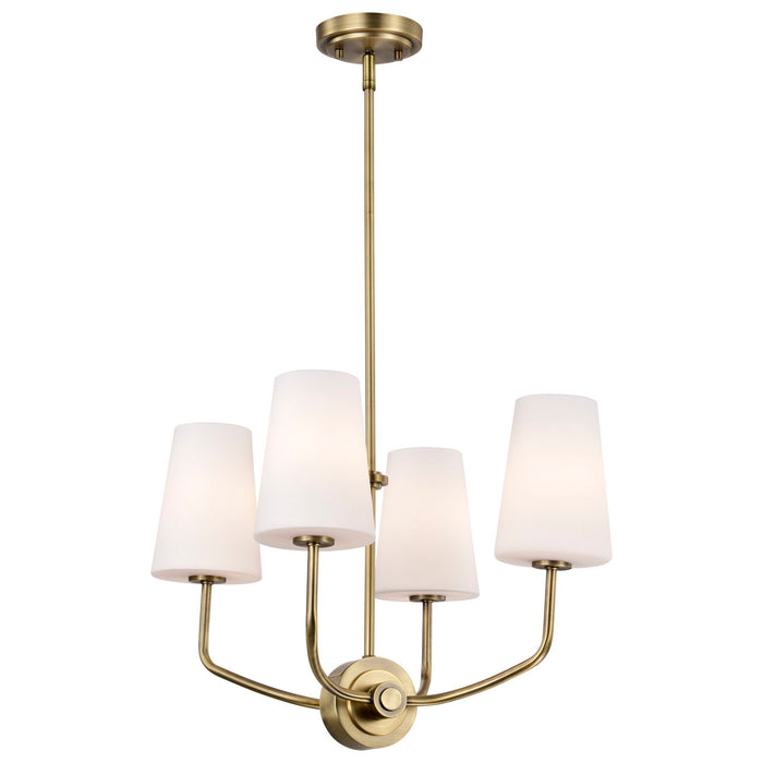 Nuvo Lighting 60-7884 Four Light Chandelier, Vintage Brass