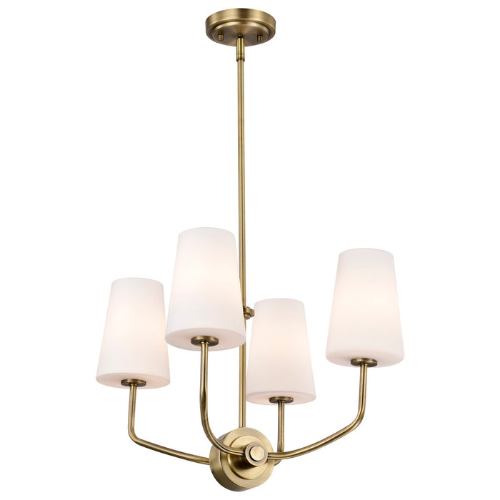 Nuvo Lighting 60-7884 Four Light Chandelier, Vintage Brass