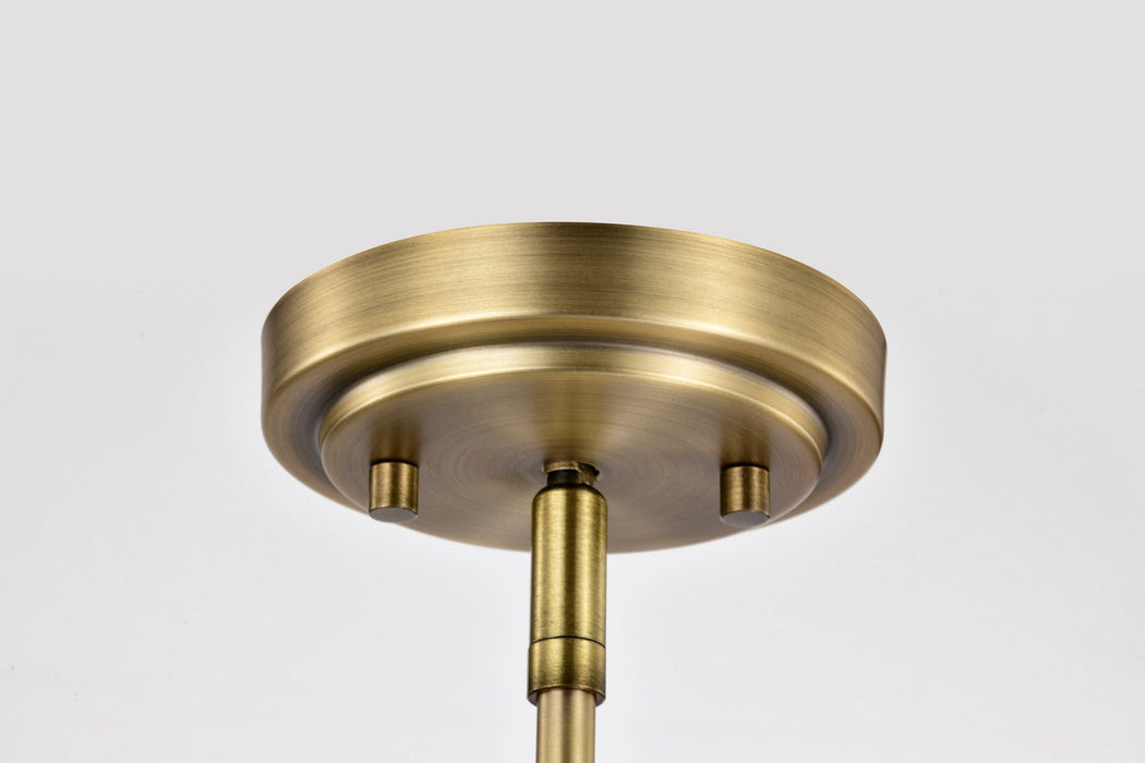 Nuvo Lighting 60-7885 Four Light Chandelier, Vintage Brass