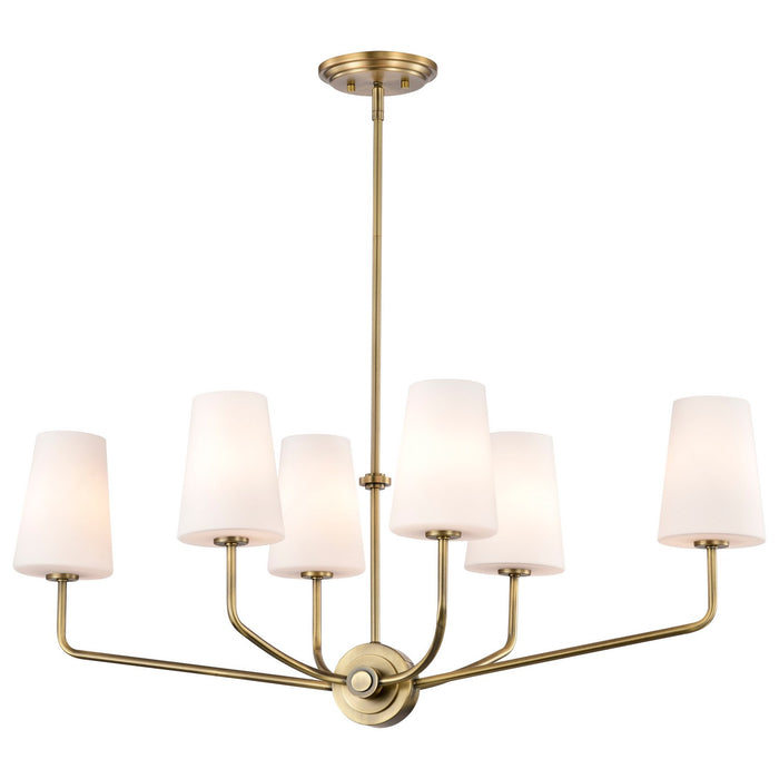 Nuvo Lighting 60-7886 Six Light Island Pendant, Vintage Brass
