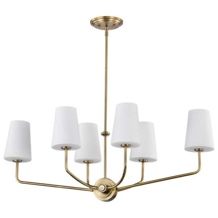 Nuvo Lighting 60-7886 Six Light Island Pendant, Vintage Brass