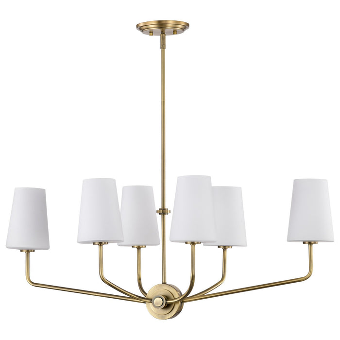 Nuvo Lighting 60-7886 Six Light Island Pendant, Vintage Brass