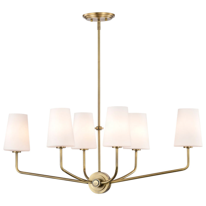Nuvo Lighting 60-7886 Six Light Island Pendant, Vintage Brass