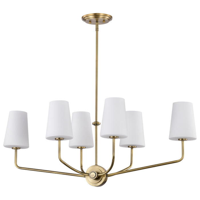 Nuvo Lighting 60-7886 Six Light Island Pendant, Vintage Brass