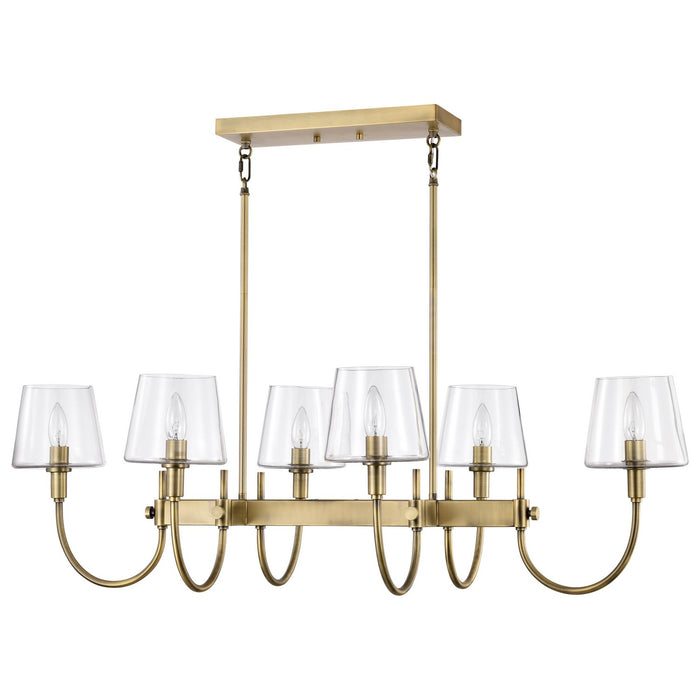 Nuvo Lighting 60-7887 Six Light Island Pendant, Vintage Brass
