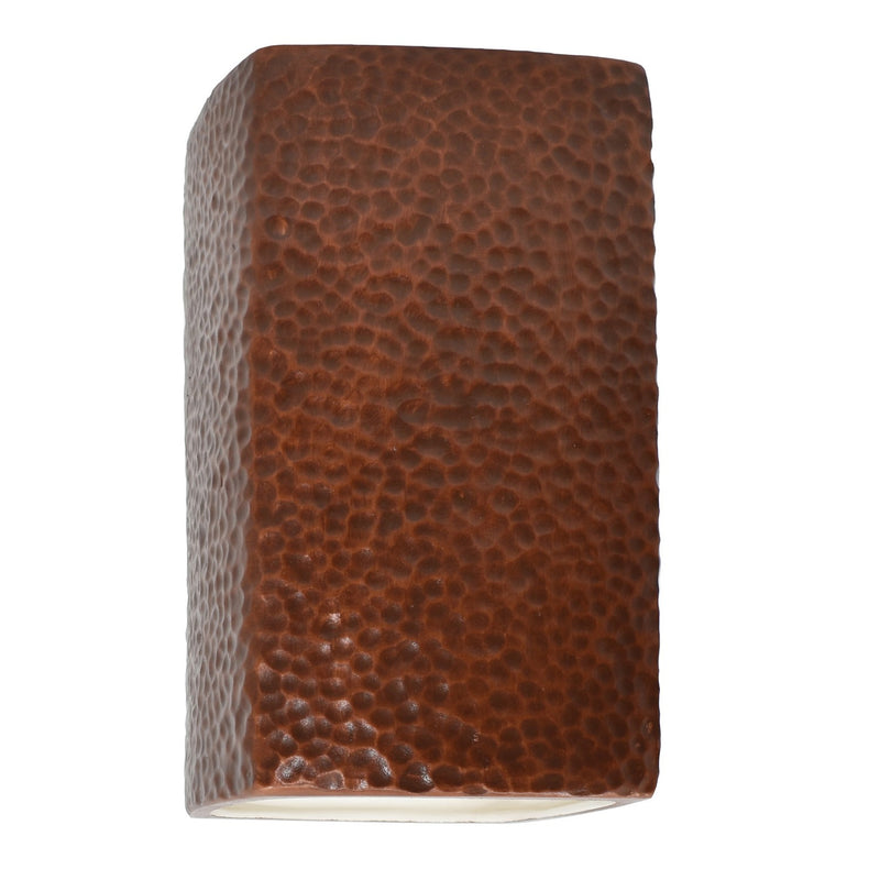 Justice Designs CER-5950-HMCP-LED1-1000 LED Wall Sconce, Hammered Copper