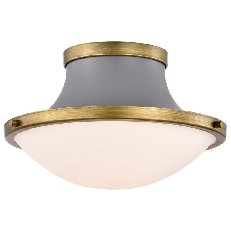 Nuvo Lighting 60-7915 One Light Flush Mount, Matte Gray