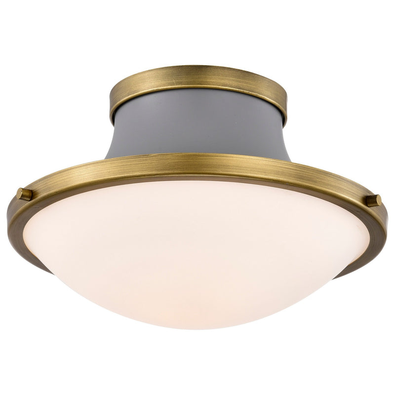 Nuvo Lighting 60-7915 One Light Flush Mount, Matte Gray