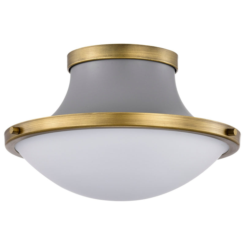 Nuvo Lighting 60-7915 One Light Flush Mount, Matte Gray