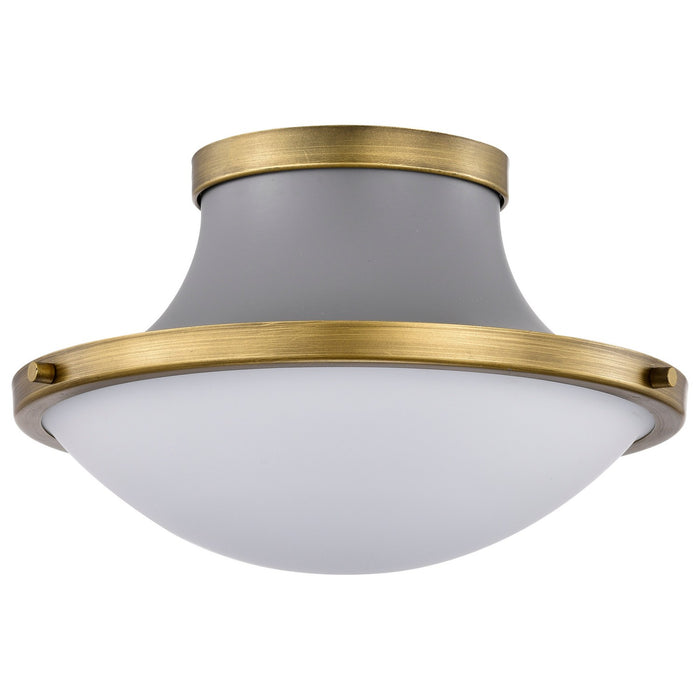 Nuvo Lighting 60-7915 One Light Flush Mount, Matte Gray