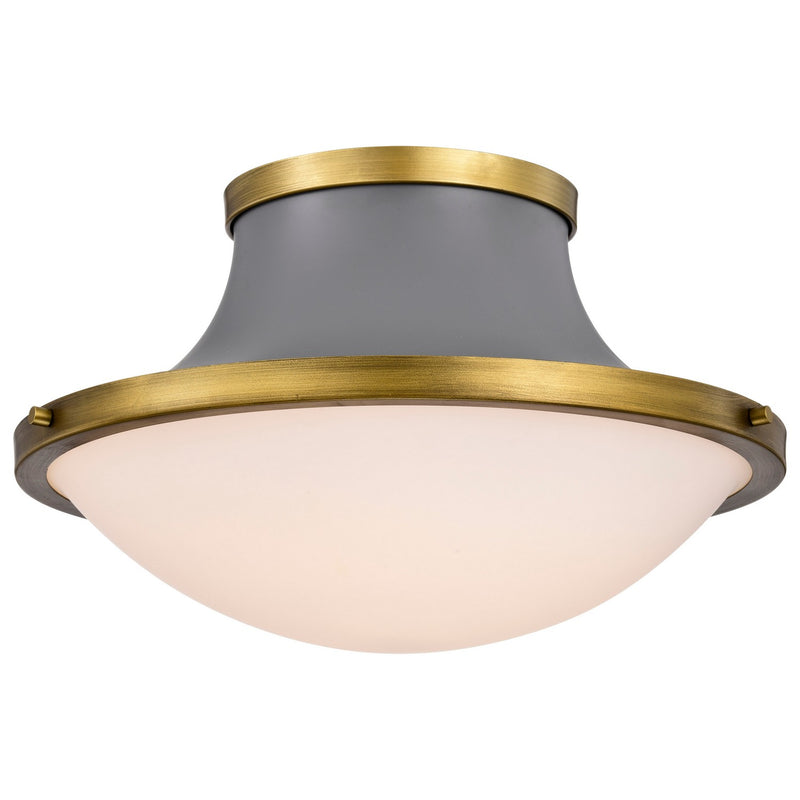 Nuvo Lighting 60-7916 Three Light Flush Mount, Matte Gray