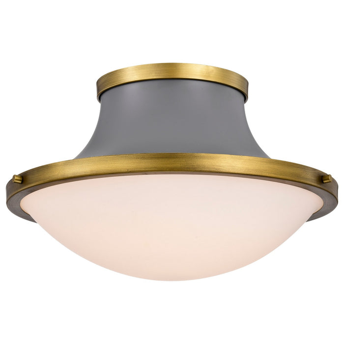 Nuvo Lighting 60-7916 Three Light Flush Mount, Matte Gray
