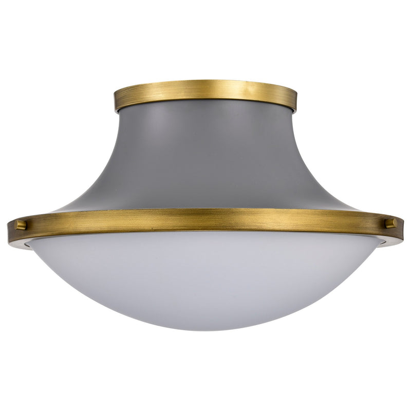 Nuvo Lighting 60-7916 Three Light Flush Mount, Matte Gray