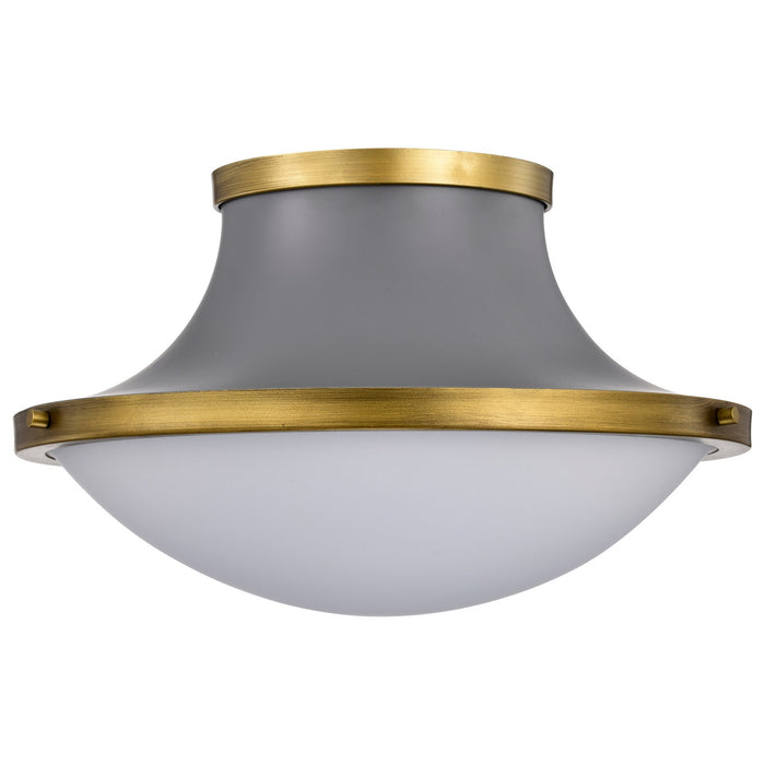 Nuvo Lighting 60-7916 Three Light Flush Mount, Matte Gray