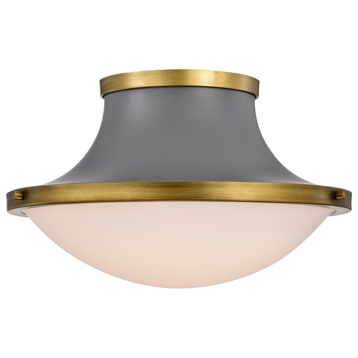 Nuvo Lighting 60-7916 Three Light Flush Mount, Matte Gray
