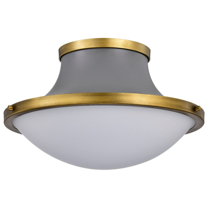 Nuvo Lighting 60-7916 Three Light Flush Mount, Matte Gray