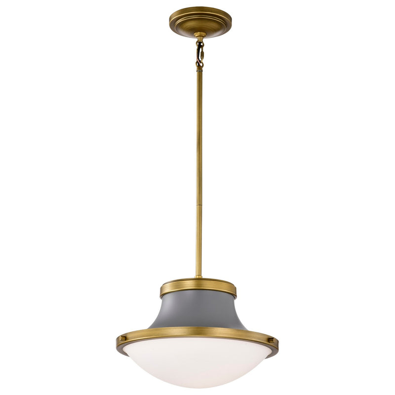 Nuvo Lighting 60-7917 One Light Pendant, Matte Gray