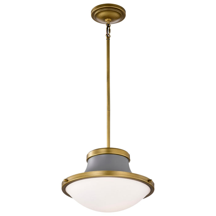 Nuvo Lighting 60-7917 One Light Pendant, Matte Gray