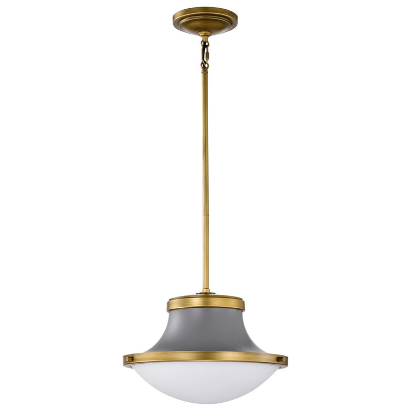 Nuvo Lighting 60-7917 One Light Pendant, Matte Gray