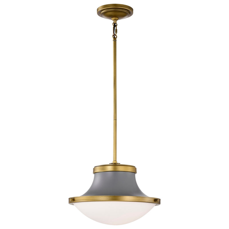 Nuvo Lighting 60-7917 One Light Pendant, Matte Gray
