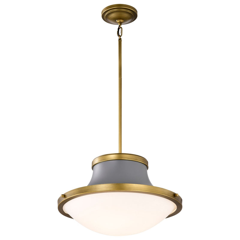 Nuvo Lighting 60-7918 Three Light Pendant, Matte Gray