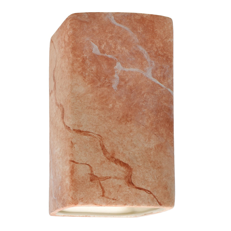 Justice Designs CER-5950-STOA-LED1-1000 LED Wall Sconce, Agate Marble
