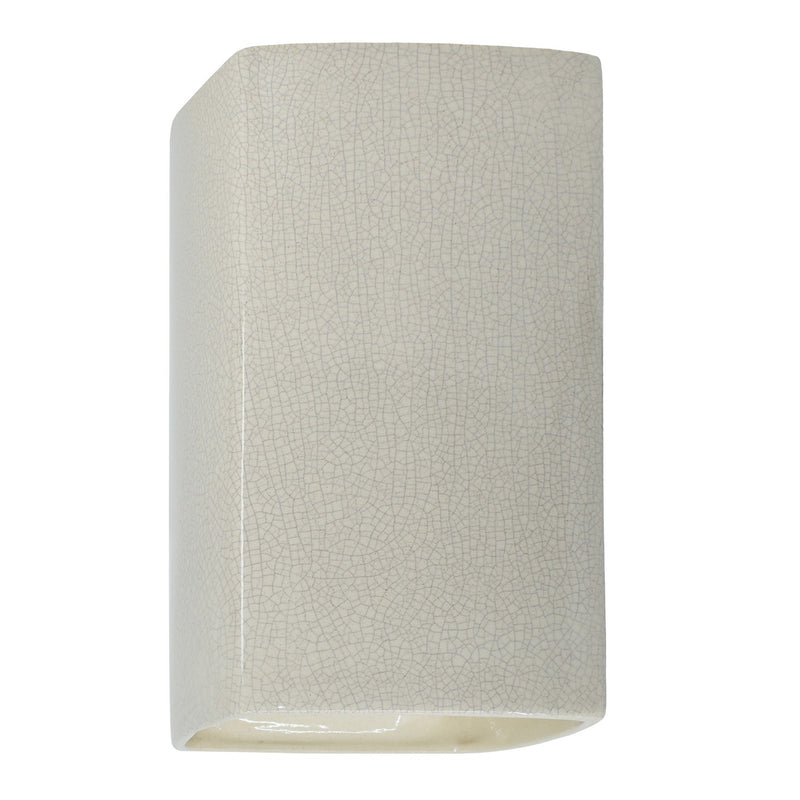 Justice Designs CER-5950W-CRK Wall Sconce, White Crackle