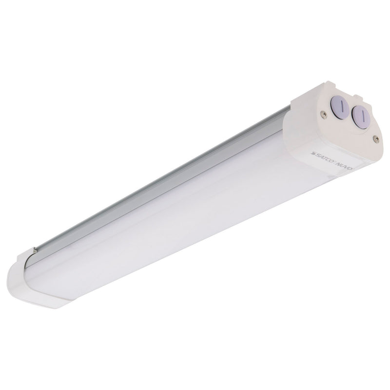 Nuvo Lighting 65-830R1 LED Tri-Proof Linear Fixture, White / Gray