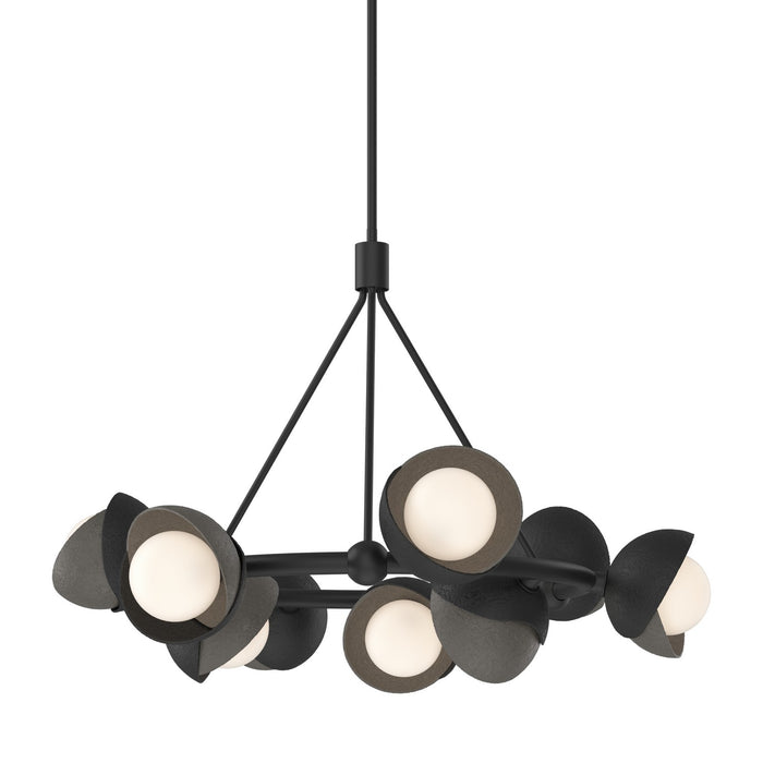 Hubbardton Forge 131068-SKT-MULT-10-07-GG0711 Nine Light Pendant, Black