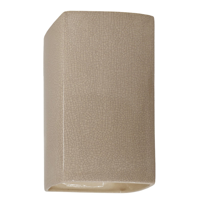 Justice Designs CER-5955W-CKS LED Wall Sconce, Sienna Brown Crackle