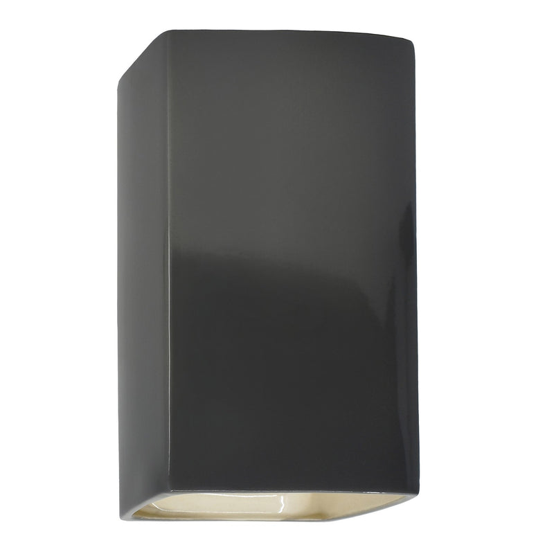 Justice Designs CER-5955W-GRY LED Wall Sconce, Gloss Grey