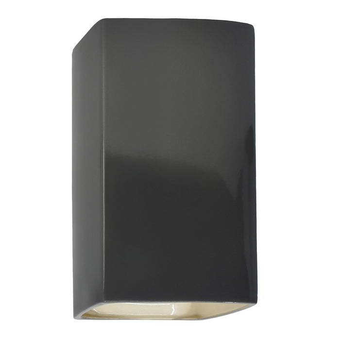 Justice Designs CER-5955W-GRY LED Wall Sconce, Gloss Grey