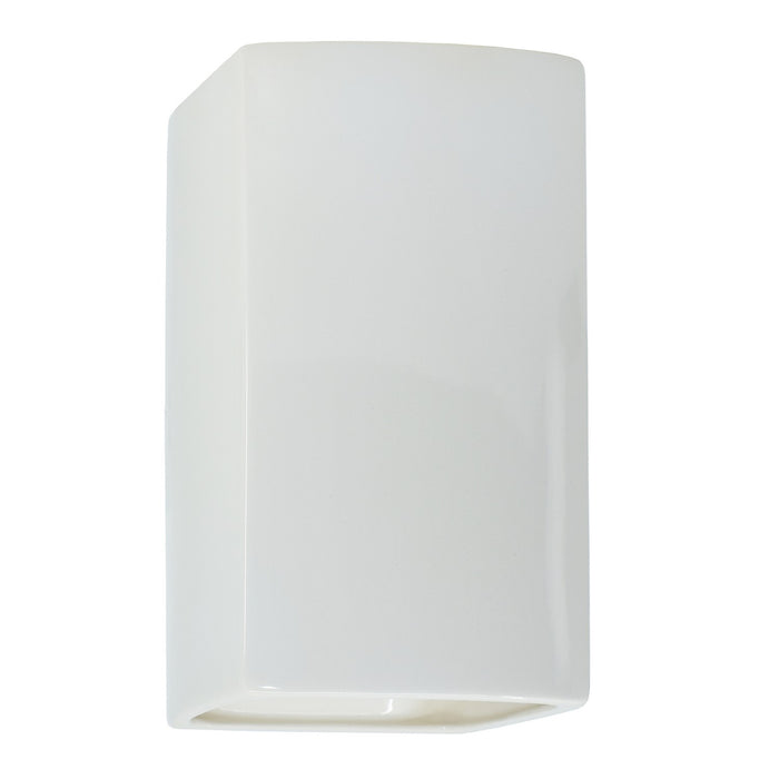 Justice Designs CER-5955-WHT Wall Sconce, Gloss White