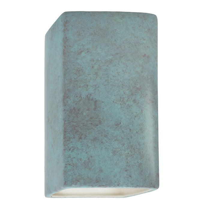 Justice Designs CER-5955W-PATV LED Wall Sconce, Verde Patina
