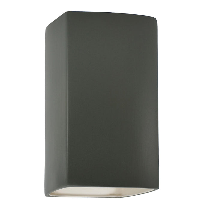 Justice Designs CER-5955W-PWGN LED Wall Sconce, Pewter Green