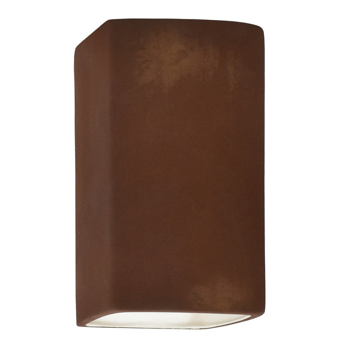 Justice Designs CER-5955W-RRST LED Wall Sconce, Real Rust