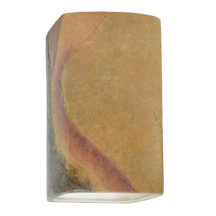Justice Designs CER-5955W-SLHY LED Wall Sconce, Harvest Yellow Slate