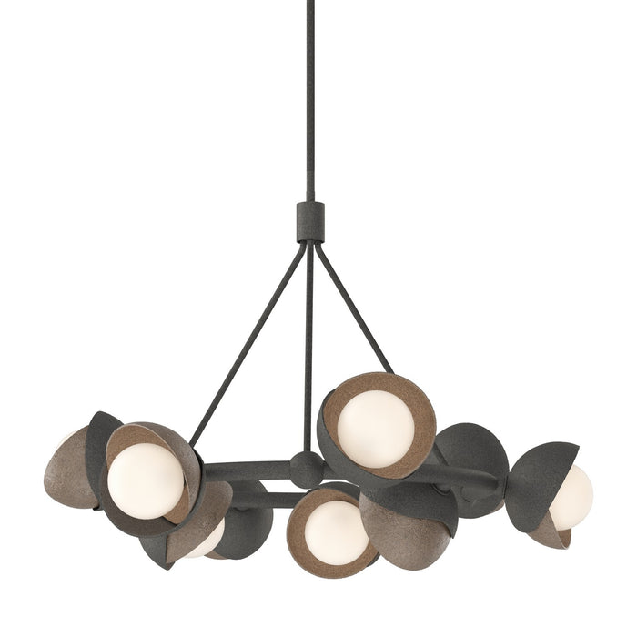 Hubbardton Forge 131068-SKT-MULT-20-05-GG0711 Nine Light Pendant, Natural Iron
