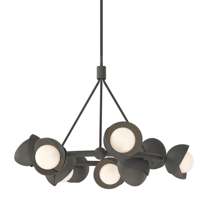Hubbardton Forge 131068-SKT-MULT-20-07-GG0711 Nine Light Pendant, Natural Iron