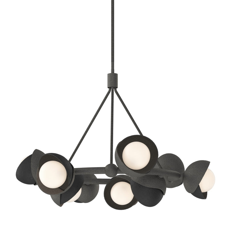 Hubbardton Forge 131068-SKT-MULT-20-10-GG0711 Nine Light Pendant, Natural Iron