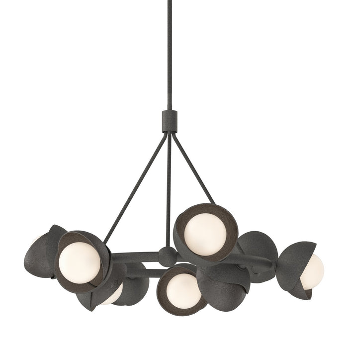 Hubbardton Forge 131068-SKT-MULT-20-14-GG0711 Nine Light Pendant, Natural Iron