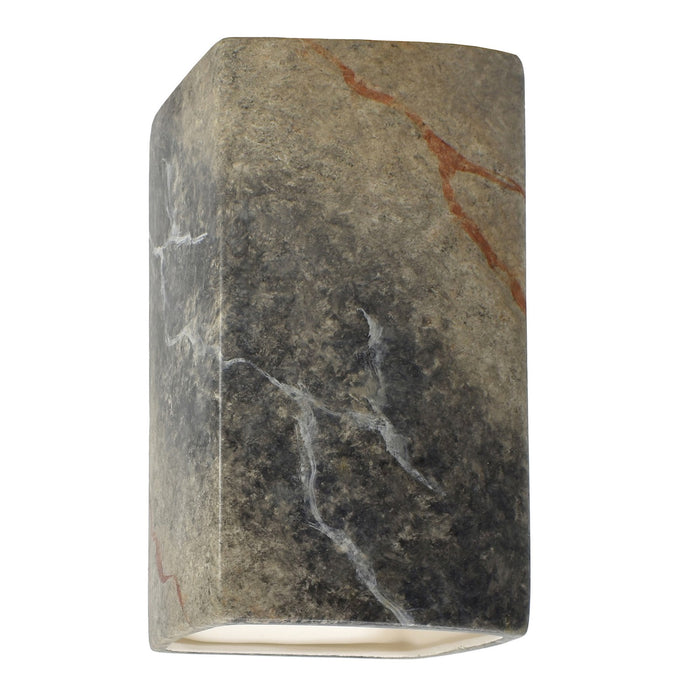 Justice Designs CER-5955W-STOS LED Wall Sconce, Slate Marble