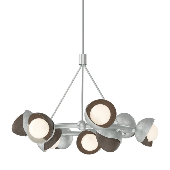 Hubbardton Forge 131068-SKT-MULT-82-05-GG0711 Nine Light Pendant, Vintage Platinum
