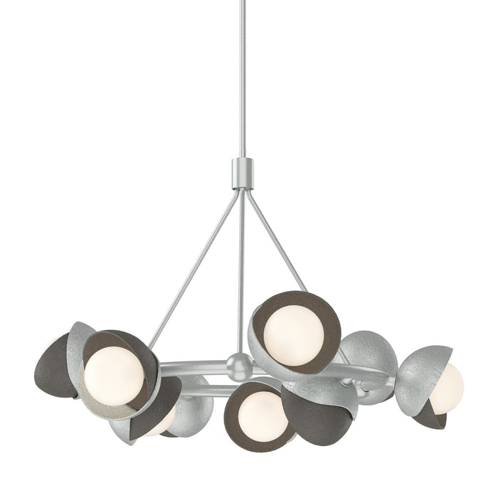 Hubbardton Forge 131068-SKT-MULT-82-07-GG0711 Nine Light Pendant, Vintage Platinum