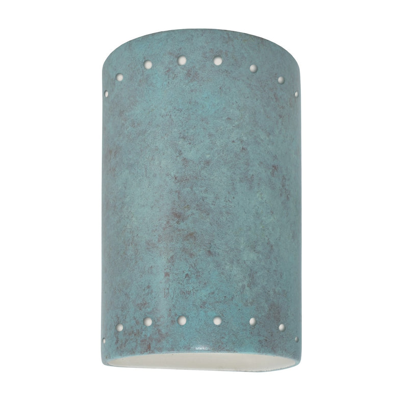Justice Designs CER-5990-PATV-LED1-1000 LED Wall Sconce, Verde Patina